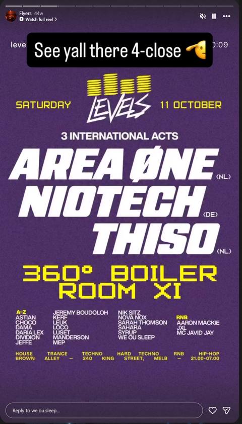 LEVELS 360° Boiler Room XI flyer